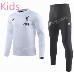 2019-2020 Liverpool White Kids/Youth Soccer Tracksuit -GDP