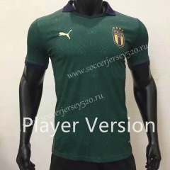 Player Version European Cup 2020 Italy 2nd Away Green Thailand Soccer Jersey AAA