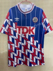 Retro Version 1990 Ajax Away Blue&Red Thailand Soccer Jersey AAA-811