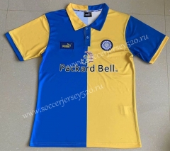 Retro Version 1998 Leeds United Away Yellow&Blue Thailand Soccer Jersey AAA-709