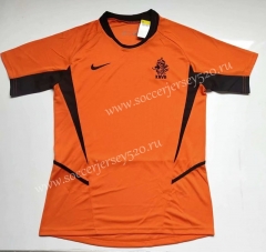 Retro Version 2002 Netherlands Orange Thailand Soccer Jersey AAA-912