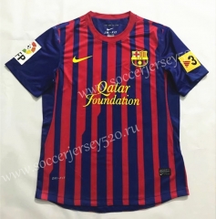 Retro Version 2011-2012 Barcelona Home Red&Blue Thailand Soccer Jersey AAA-SL