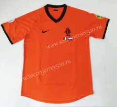 Retro Version 2000 Netherlands Home Orange Thailand Soccer Jersey AAA-912