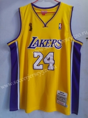 Mitchell&Ness Los Angeles lakers Yellow #24 NBA Jersey