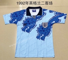 Retro Version 1992 England 2nd Away Blue Thailand Soccer Jersey AAA-709