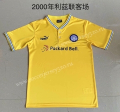 Retro Version 2000 Leeds United Away Yellow Thailand Soccer Jersey AAA-709
