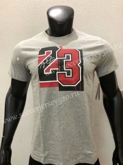 Chicago Bulls NBA Gray #23 Cotton T Jersey