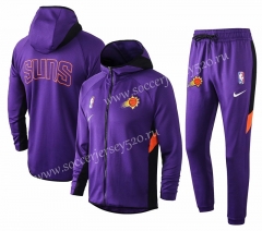 2020-2021 Phoenix Suns Purple Jacket Uniform With Hat-815
