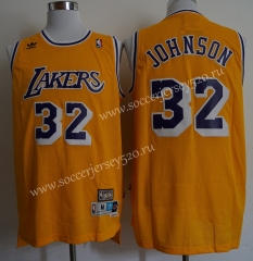 Los Angeles Lakers Johnson Yellow #32 NBA Jersey
