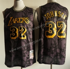 Los Angeles Lakers Johnson Dark Purple #32 NBA Jersey