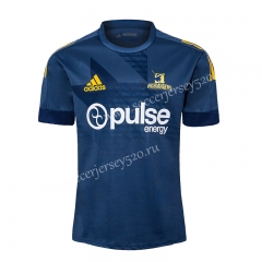 2020-2021 Highlanders Royal Blue Traning Rugby Shirt