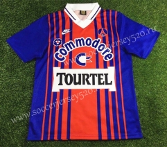 Retro Version 1993-1994 Paris SG Home Red&Blue Thailand Soccer Jersey AAA-503