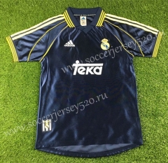 Retro Version 1998-2000 Real Madrid Away Black Thailand Soccer Jersey AAA-503