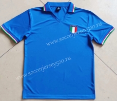 Retro Version 1982 Italy Home Blue Thailand Soccer Jersey AAA-912