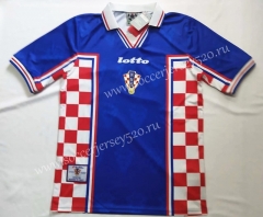 Retro Version 1998 Croatia Red&Blue Thailand Soccer Jersey AAA-912