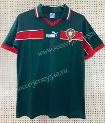 Retro Version 1998 World Cup Morocco Home Green Thailand Soccer Jersey AAA-811