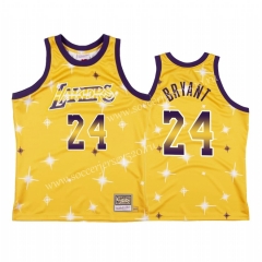 Starry Edition Los Angeles Lakers Yellow #24 Kobe NBA Jersey