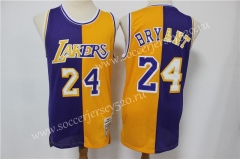 Retro Version Los Angeles Lakers Yellow&Purple #24 NBA Jersey