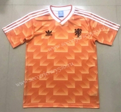 Retro Version 1988 Netherlands Home Orange Thailand Soccer Jersey AAA-908