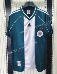 Retro Version 1998 Germany Away White&Green Thailand Soccer Jersey AAA-C1046