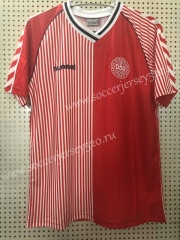 Retro Version 1986 Denmark Home Red Thailand Soccer Jersey AAA-811
