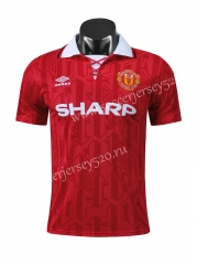 Retro Version 94 Manchester United Home Red Thailand Soccer Jersey AAA-710