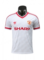 Retro Version 86 Manchester United White Thailand Soccer Jersey AAA-710