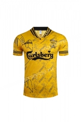 Retro Version 94-96 Liverpool 2nd Away Yellow Thailand Soccer Jersey AAA-710