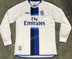 Retro Version 2003-2005 Chelsea White Thailand LS Soccer Jersey AAA-510