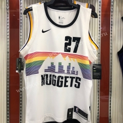Denver Nuggets #27 White NBA Jersey-311