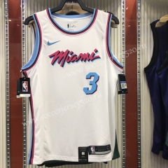Miami Heat White #3 NBA Jersey-311