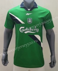 Retro Version 90-00 Liverpool Away Green Thailand Soccer Jersey AAA-416