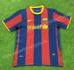 Retro Version 10-11 Barcelona Home Red&Blue Thailand Soccer Jersey AAA-503