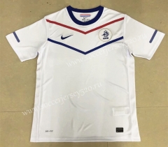 Retro Version 2010 World Cup Netherlands Away White Thailand Soccer Jersey AAA-HR