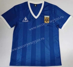 Retro Version 86 Argentina Away Blue Thailand Soccer Jersey AAA-912
