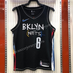 City Version Brooklyn Nets Black #6 NBA Jersey-311