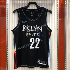 City Version Brooklyn Nets Black #22 NBA Jersey-311