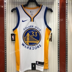 Golden State Warriors V-Collar White #33 NBA Jersey-311
