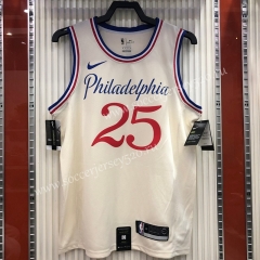 City Version Philadelphia 76ers White #25 NBA Jersey-311