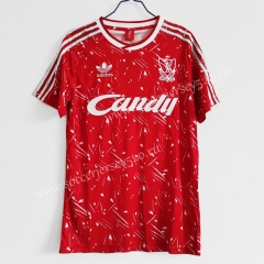 Retro Version 1989-1991 Liverpool Home Red Thailand Soccer Jersey AAA-C1046