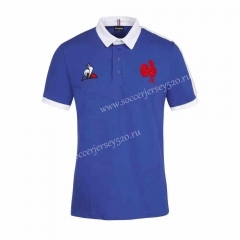 2020-2021 France Blue Thailand Rugby Shirt