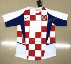 Retro Version 2002 Croatia Home Red&White Thailand Soccer Jersey AAA-HR