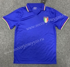 Retro Version 1982 Italy Home Blue Thailand Soccer Jersey AAA-GB
