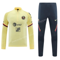 2020-2021 Club América Yellow Soccer Tracksuit Uniform-418