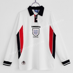 Retro Version 1998 England Home White LS Thailand Soccer Jersey AAA-C1046
