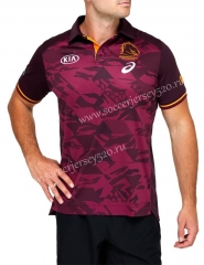 2020-2021 Mustang Dark Red Rugby Shirt