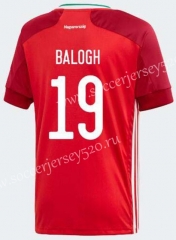 2020-2021 Hungary Home Red #19 BALOGH Thailand Soccer Jersey AAA