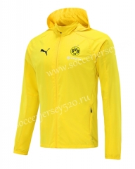 2021-2022 Borussia Dortmund Yellow Trench Coats With Hat-LH