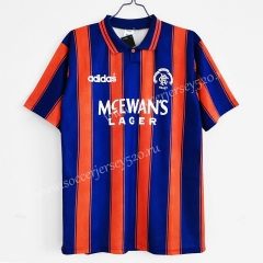 Retro Version 1993-1994 Rangers Away Red&Blue Thailand Soccer Jersey AAA-C1046