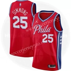 2021-2022 Philadelphia 76ers Jordan Red #25 NBA Jersey-311